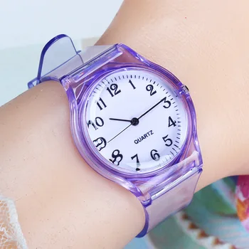 Sdotter UTHAI CQ25 детские часы детские кварцевые часы наручные часы jelly для девочек и мальчиков спортивные детские студенческие прозрачные пластиковые