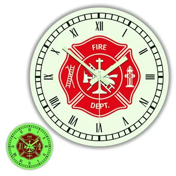 Пожарный Мальтийский Крест Иллюзия Ночник Настенные Часы Декор Пожарной Службы Пожарный Гидрант Лестница Логотип Настенные Часы Подарок Для Пожарных