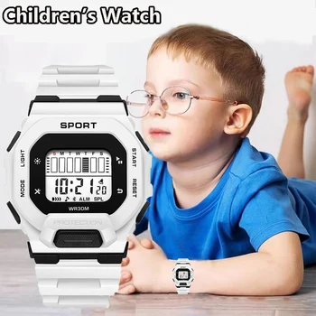 Детские электронные часы, водонепроницаемые многофункциональные часы для мальчиков и девочек, детские часы, студенческий подарок оптом