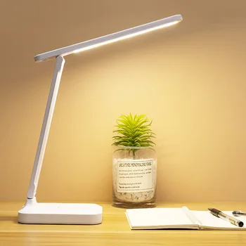 Настольная лампа Защита Глаз Сенсорный Светодиодный светильник с регулируемой Яркостью Для Чтения в спальне Студенческого общежития, Стол для Подзарядки от USB, Специальный подарок