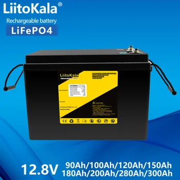 LiitoKala 12,8 V 200Ah 150Ah 60Ah 100Ah 120Ah 180Ah 300Ah LiFePO4 Аккумулятор Для кемпинга на колесах, гольф-кара, внедорожника, автономной сети + 14.6V20A