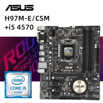 Комплект материнских плат LGA 1150 Asus H97M-E/CSM + процессор i5-4570 4 × DDR3 DIMM 32 ГБ Материнская плата Intel H97 6 x SATA M.2 MICRO ATX