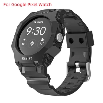 Ремешок и чехол из ТПУ Для Google Pixel Watch Bands, Износостойкий Небьющийся Материал для защиты окружающей среды, браслет в спортивном стиле