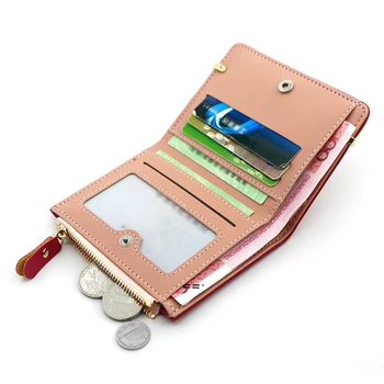 Простой зажим для денег с несколькими картами на молнии, вместительный кошелек для монет, Женский кошелек, многофункциональный и портативный клатч для документов