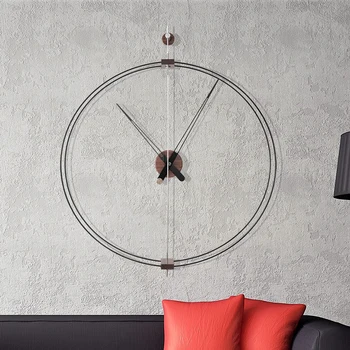 Современные Большие Настенные часы, Металлические Минимальные Часы, Скандинавские Супер Креативные Бытовые часы для гостиной, Большой Декор Для комнаты, ZY50GZ