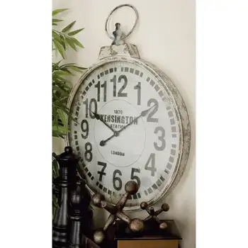 Белые металлические карманные часы в стиле настенных часов, детали для часов, декор для астрономической комнаты, часы Тоторо, будильники, уличные часы, водонепроницаемые, ga