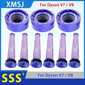 Для Dyson V8 V7 Запасные части для HEPA-фильтра, робот-пылесос, замена переднего и заднего моющихся фильтров, Аксессуары для чистящих средств
