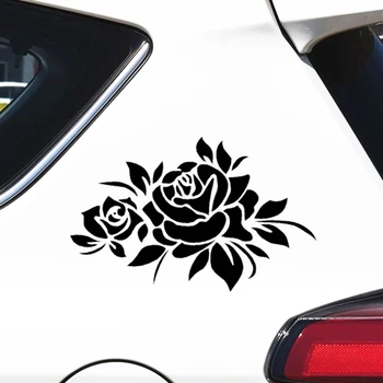 25 см * 16 см Цветы Розы Красивые Милые Автомобильные Наклейки Креативные Декоративные Наклейки Для Лобового Стекла Автотюнинг Стайлинг Винилы D11