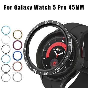 Компас Металлический безель для Samsung Galaxy Watch 5 Pro 45 мм, кольцо для часов из нержавеющей стали, защитное кольцо для времени, 45 мм, Безель для шкалы скорости