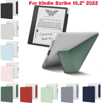 Мягкая Силиконовая Задняя крышка Из Искусственной кожи Для Kindle Scribe 2022 10,2-дюймовый Смарт-чехол для Kindle Scribe 10,2 с Держателями Карандашей