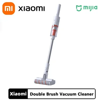 Ручной пылесос XIAOMI MIJIA для уборки дома Мощностью 100 Вт с сильным циклонным всасыванием, Многофункциональная двойная щетка-пылеуловитель