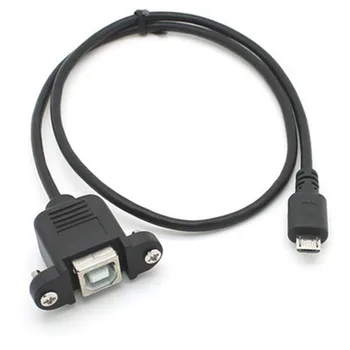 1 шт. Новый 50-сантиметровый разъем USB 2.0 B для подключения панели принтера к USB Micro B с 5-контактным кабелем 1 м высокого качества