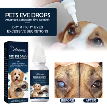 Глазные капли для кошек и собак для удаления следов от слез и облегчения зуда в глазах