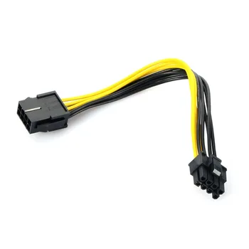 Удлинительный кабель питания 21 см с 8-контактным разъемом на 8-контактный разъем 8pin на (6 + 2) 8-контактный кабель-адаптер 18AWG PCI E для видеокарты Оптом Прямая доставка