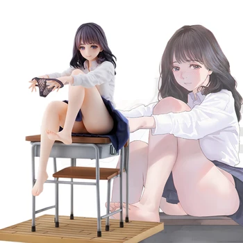 Сексуальная аниме статуэтка JK Girl Фигурки Ecchi, фигурка Waiifu, фигурка персонажа хентай, украшение