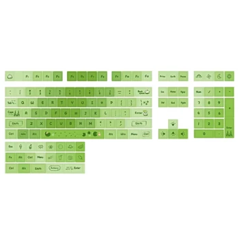 Привлекающие внимание Зеленые Колпачки для клавиш PBT XDA Улучшенные Возможности набора текста Колпачки для клавиш 127 клавиш Уникальная Замена зеленых клавиш PBT 40JB