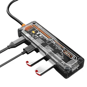 Совместимая док-станция-концентратор С несколькими адаптерами USB 3.0, компьютерные сетевые концентраторы для компьютерной клавиатуры, мыши, жесткого диска и