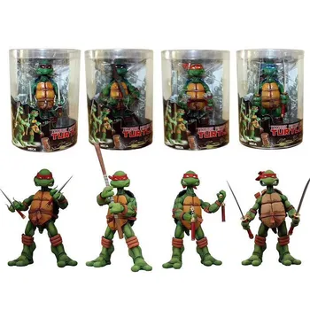 Аниме NECA Teenage Mutant Ninja Turtles Набор из 4 Фигурок, игрушки в 7-дюймовом масштабе