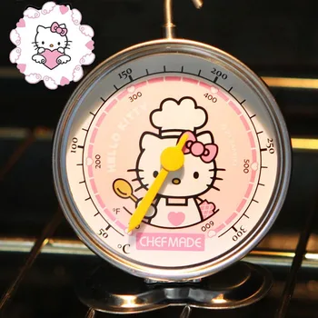 Kawaii Hello Kitty Термометр Для Духовки Подвесной Термостойкий Для Выпечки Барбекю Измерение Температуры Пищи Кухонный Инструмент