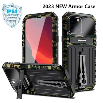Чехол Z-SHOW Armor для Iphone Apple 14 13 12 Pro Max Case 360 Полная защита, водонепроницаемый чехол с кронштейном, Стеклянный чехол для телефона