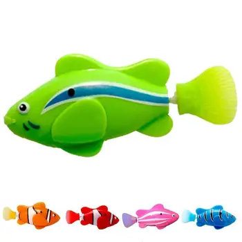 Электронная игрушка для плавания с рыбками, батарейка в комплекте, Роботизированный питомец для детской ванны, украшение аквариума, действует как настоящая рыба Дропшиппинг