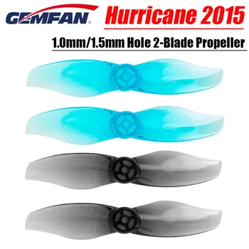 12 пар GEMFAN Hurricane 2015 с отверстием 1 мм/1,5 мм, 2X1,5 дюймов, 2-Лопастный ПК Пропеллер для RC FPV-системы, Фристайл, 2-дюймовые Дроны-Зубочистки DIY, Номинальная стоимость