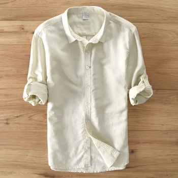 Весенняя высококачественная трендовая мужская рубашка с длинными рукавами Four Seasons Golden Campaign 2023, молодежная деловая повседневная мужская рубашка
