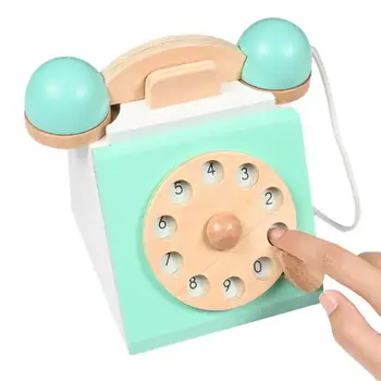 Игровой телефон с ретро-циферблатом, Игрушечный телефон для малышей, Интерактивная игрушка для родителей и детей, Подарочная игра для мальчиков и девочек, раннее образование