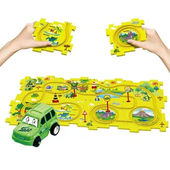 Сборка электрической тележки своими руками, игра-головоломка, Электрическая трасса, Многоразовые строительные Гоночные трассы, игрушки для 3-летних мальчиков