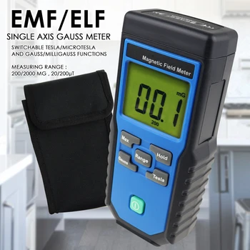 Профессиональный Измеритель качества Gauss EMF ELF Одноосный Измеритель Электромагнитного поля mG Сделано В Тайване
