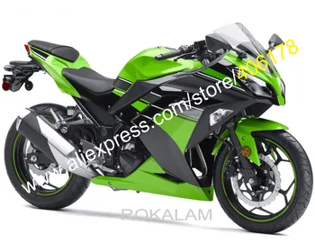 Для Kawasaki Ninja 300R 2013 2014 2015 2016 EX300 Ninja300 EX 300 Зелено-черные мотоциклетные обтекатели (литье под давлением)