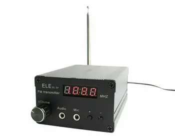 87-108 МГц 5 Вт стерео FM-передатчик 0,2 Вт 1 Вт 3 Вт 5 Вт Регулируемая мощность + Ant + power