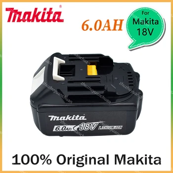 18V 6.0Ah Makita Оригинал со светодиодной литий-ионной заменой LXT BL1860B BL1860 BL1850 аккумуляторная батарея электроинструмента Makita 6AH