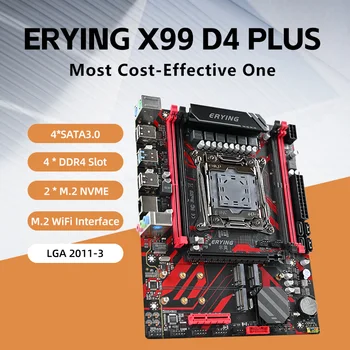 ERYING X99 D4 PLUS LGA 2011-3 Настольные Материнские платы Поддерживают E5 V3 V4 Всех серий DDR4 RECC NON-ECC Память NVME Игровые ПК-Компьютеры