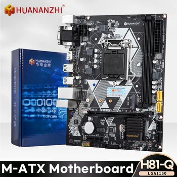Материнская плата HUANANZHI H81-Q M-ATX DDR3 1333/1600 МГц 16 ГБ M.2 SATA3 USB3.0 VGA DVI HDMI-Совместимая для Intel LGA 1150 i3 i5 i7 E3
