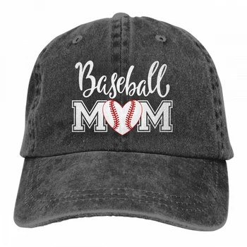 Бейсбольная кепка для мамы, винтажная джинсовая бейсболка для мужчин и женщин, Хип-хоп Кепки для мужчин, взрослых, Унисекс, четыре сезона, Повседневная
