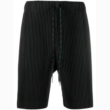 Плиссированные шорты Issey Miyake Homme Plisse с подвешенным ощущением Хай-стрит, Свободные мужские повседневные прямые брюки
