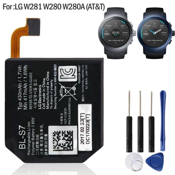 Agaring Оригинальная Сменная Батарея Для Часов BL-S7 Для LG Watch Sport W281 W280 W280A AT & T Smartwatch Перезаряжаемая Батарея 430 мАч