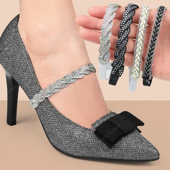 Шнурки для девочек Модный женский комплект Шнурков на высоком каблуке Противоскользящие Невидимые Регулируемые по щиколотке Туфли Ремень Аксессуары для обуви