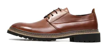 Горячая повседневная обувь для улицы, рабочая обувь из натуральной кожи, японская мужская обувь, деловая обувь на шнуровке для мужчин