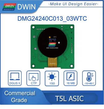 DWIN 1,3-дюймовый Круглый ЖК-дисплей с разрешением 240 * 240 пикселей Экран 262K Цветов IPS-TFT-LCD Широкий угол обзора HMI