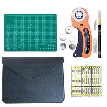 Швейный набор Набор Инструментов для Шитья Одежды Ручной Набор Ножей для резки Лоскутной ткани Нож для лоскутного шитья Линейка для пэчворка DIY инструмент для резки формата А4