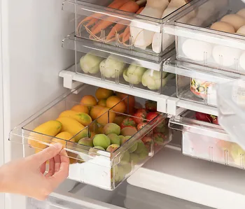 Ящик для хранения в холодильнике, Бытовой Многофункциональный Сливной ящик для консервирования замороженных продуктов, Штабелированный ящик для хранения