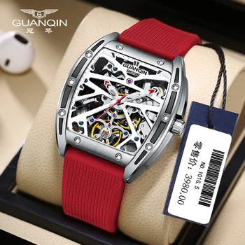 2021 Новые мужские механические наручные часы GUANQIN Design Tourbillon skeleton роскошные автоматические часы для мужчин с сапфировым стеклом