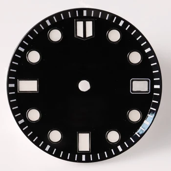 Новые Модифицированные Аксессуары Для часов Сменный Циферблат 28,5 мм Синие Светящиеся Компоненты Часов для механизма NH35 SKX007 Циферблат Мужских часов