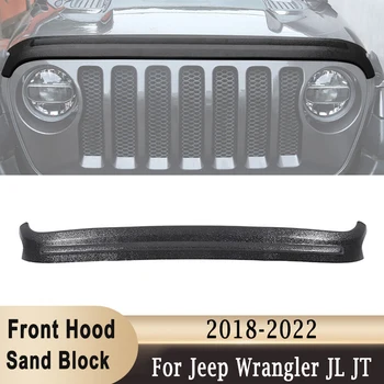 Передняя Панель Капота двигателя для Jeep Wrangler JL JLU JT 2018-2022 Защита от бездорожья Защита Переднего Капота От Песка Матовый черный