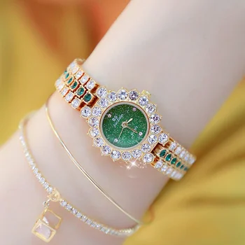 Подарки на Новый год Женские повседневные роскошные часы Со стразами Маленькие мини-наручные часы