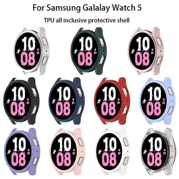 Чехол для Samsung Galaxy Watch 5 40 мм 44 мм Watch 5 Pro 45 мм Без защитной пленки для экрана, чехол-бампер для ПК, защитная рамка