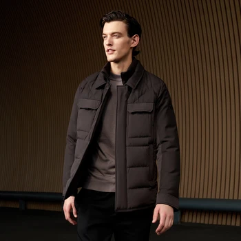 BOSIDENG зимняя мужская куртка в деловом стиле, элегантная повседневная одежда, куртка на гусином пуху B20144511