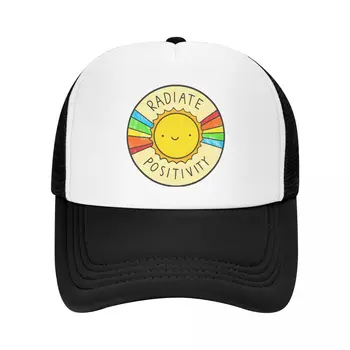 Бейсболка на заказ, излучающая позитив, улыбку, Мужская и женская Дышащая кепка дальнобойщика, спортивные бейсболки, солнцезащитные шляпы